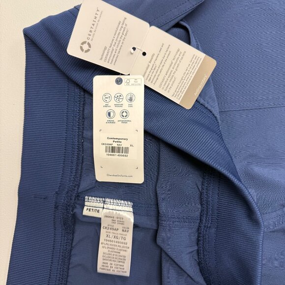 Infinity By Cherokee Womens Jogger Scrub Pants XL Petite Navy Blue CK249AP - Picture 5 of 8